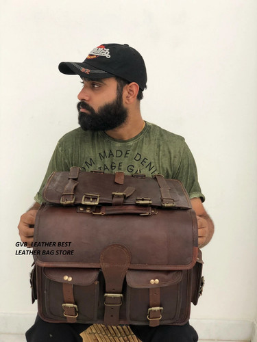 Motorcycle brown leather - brown, 2