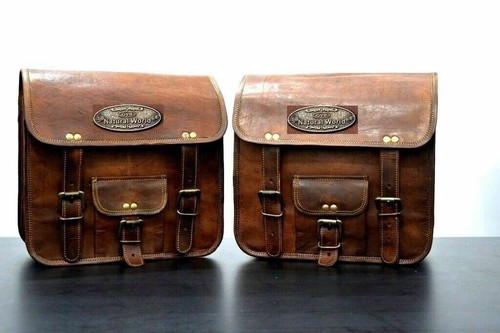 Bag leather motorcycle side - leather,
