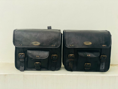 Motorcycle black bag pouch - black,