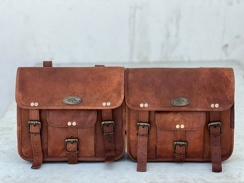 Leather motorcycle panniers - motorcycle,