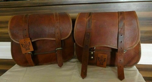 Pair genuine brown leather - brown,