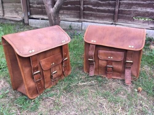 Bag leather motorcycle saddle - bag,