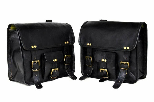 Black leather motorcycle - leather,