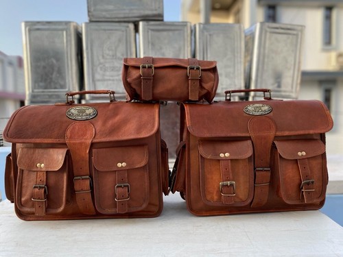 Motorcycle brown leather - brown,
